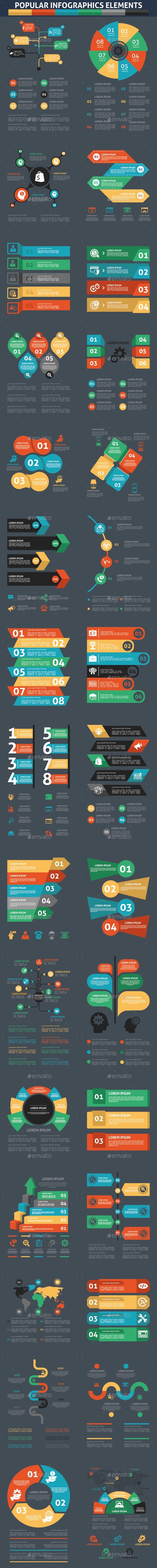 Popular Infographics Elements - Infographics