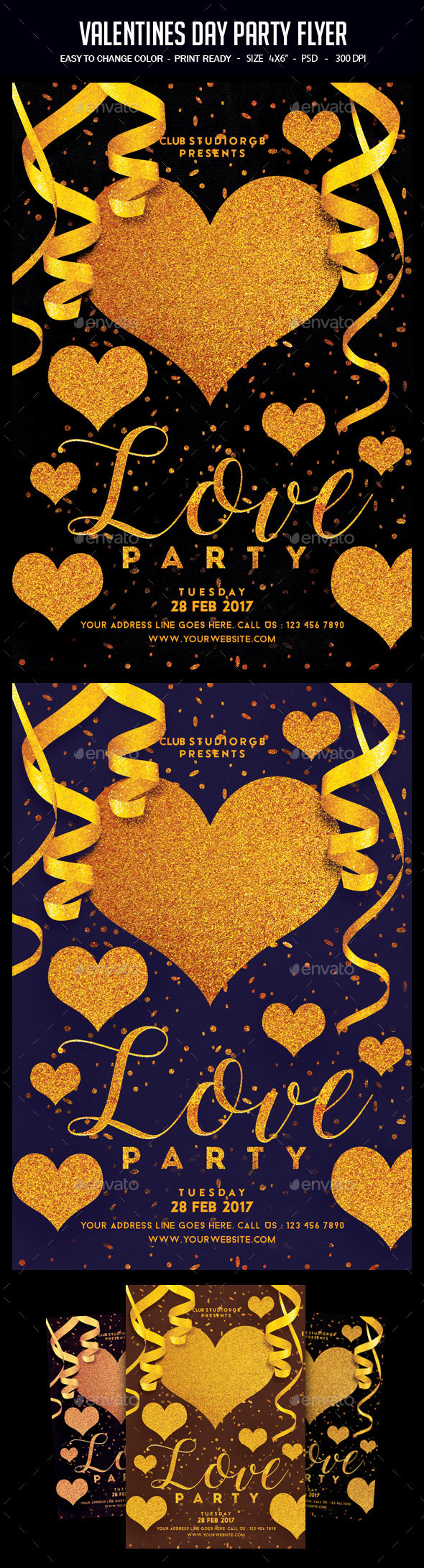 Valentines Day Flyer - Clubs & Parties Events
