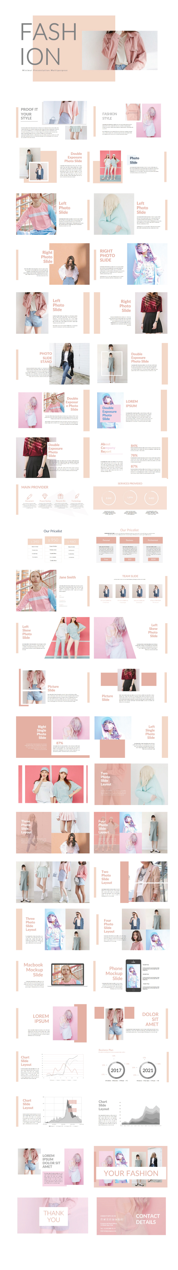 Pinky Fashion Template - Creative PowerPoint Templates
