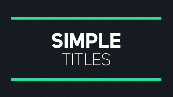Simple Titles - VideoHive 19254004