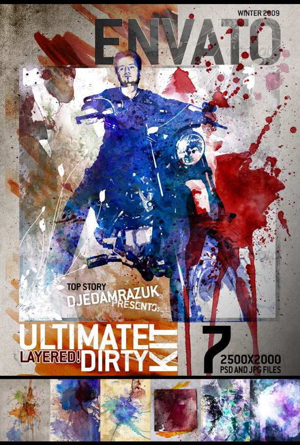 7 Ultimate Layered Dirty Textures/Backgrounds - Backgrounds Graphics