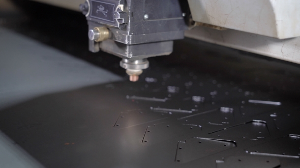 High Precision CNC Laser Cutting Metal Sheet. Modern Technologies Allow To Receive High-precision alt