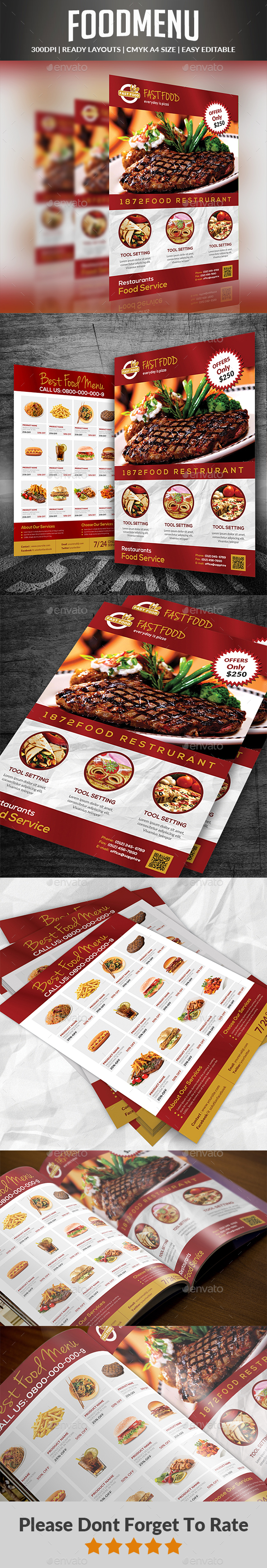 Food Menu - Food Menus Print Templates