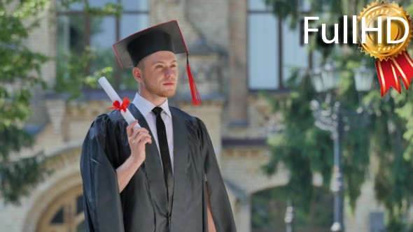 Student in Mantle Has Got His Diploma Thinking alt