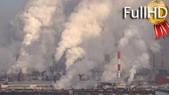 Air Pollution Emissions of a Large Factory Smoke alt