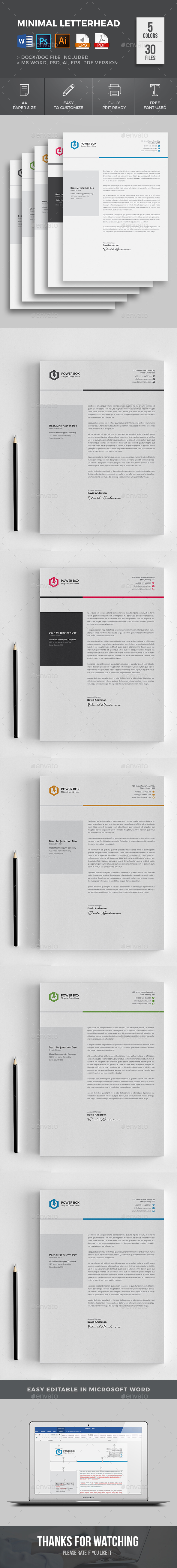 Letterhead - Stationery Print Templates