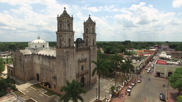 Aerial Shot of Mexican Chirch