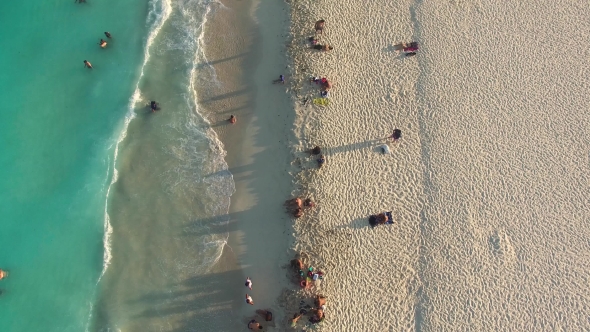 Aerial of Cancun Beach
