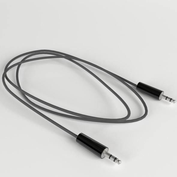 Audio cable with 35mm stereo male jack plugs - 3DOcean Item for Sale