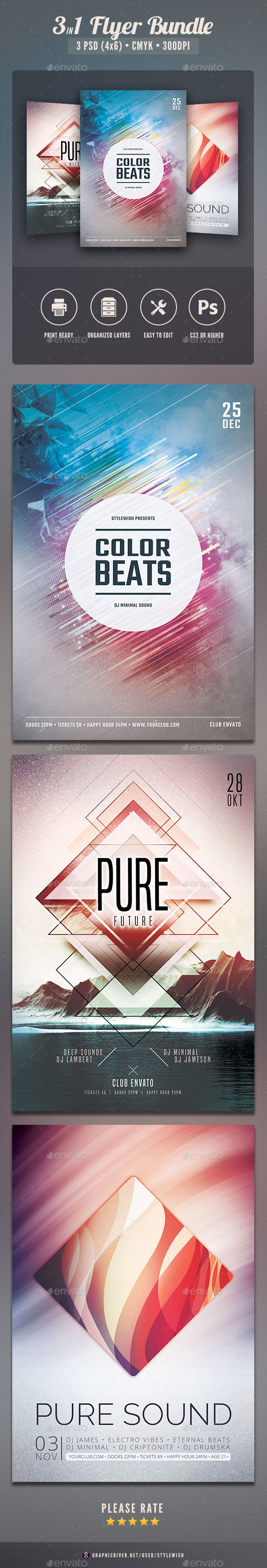 Party Flyer Bundle Vol.32 - Clubs & Parties Events
