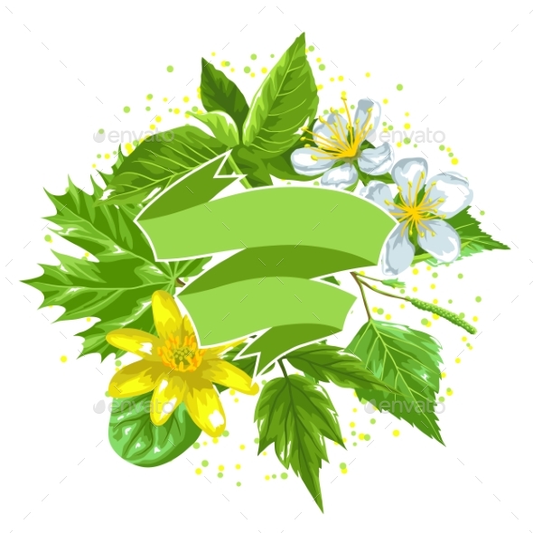 Spring Green Leaves and Flowers. - Flowers & Plants Nature