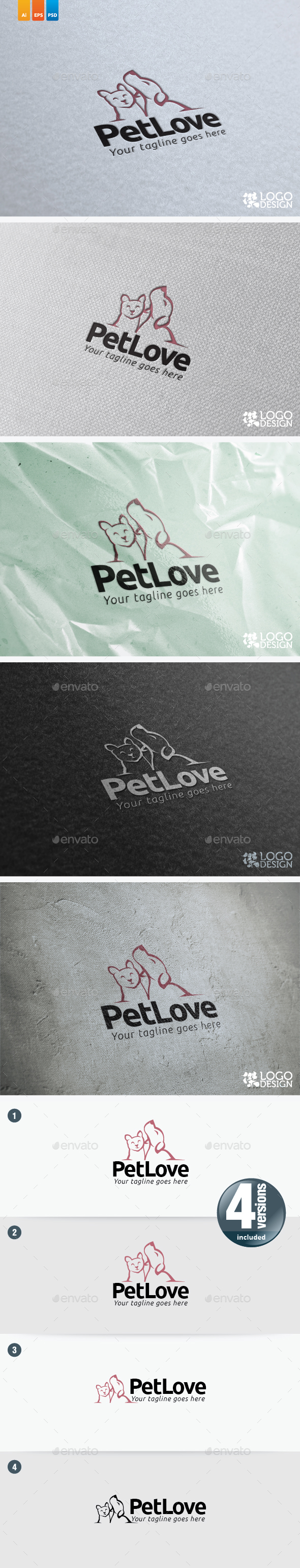 Pet Love - Animals Logo Templates