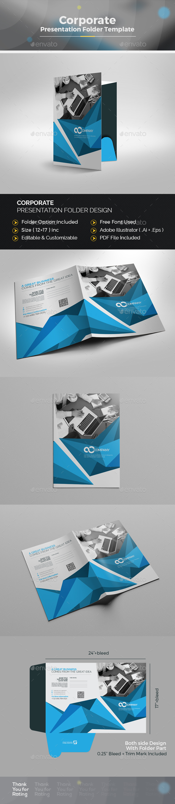 Presentation Folder - Stationery Print Templates