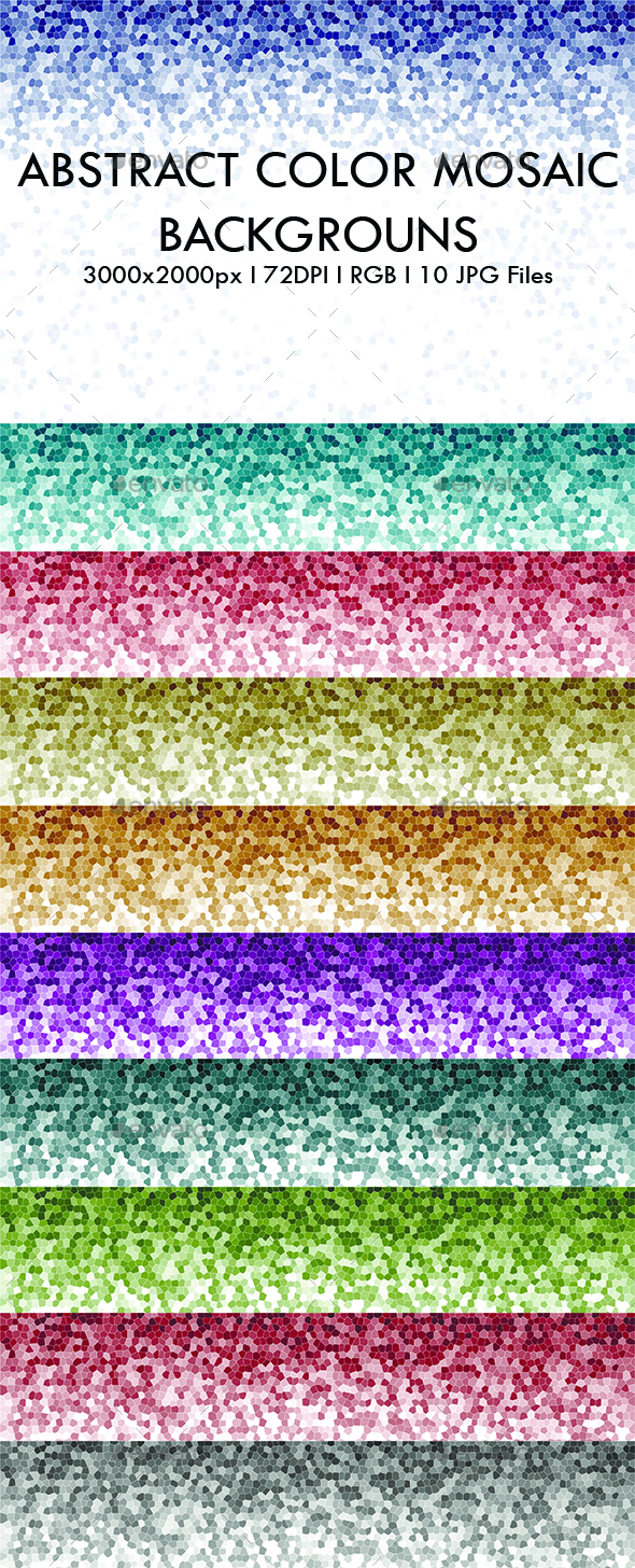 Abstract Color Mosaic - Abstract Backgrounds