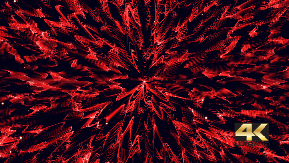 Abstract Red Flower 4K