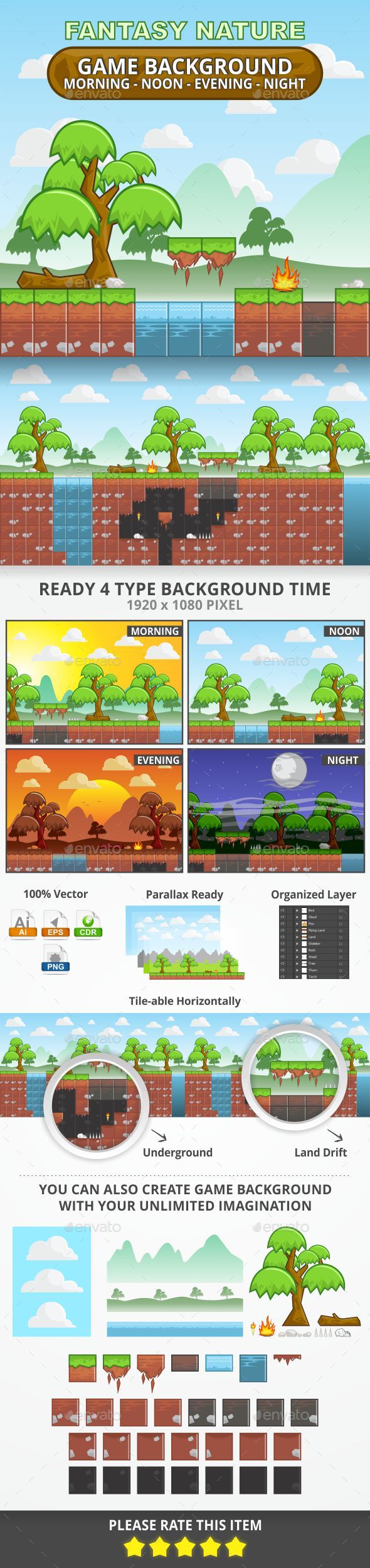 Fantasy Nature Game Background - Backgrounds Game Assets