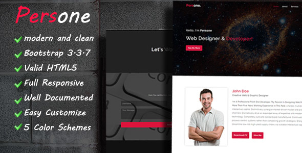 Exceptional Persone - OnePage Responsive Personal Template