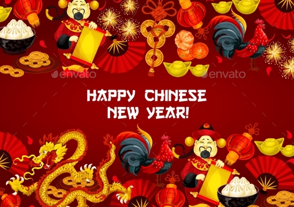Chinese New Year and Spring Festival Poster Design - Miscellaneous Seasons/Holidays