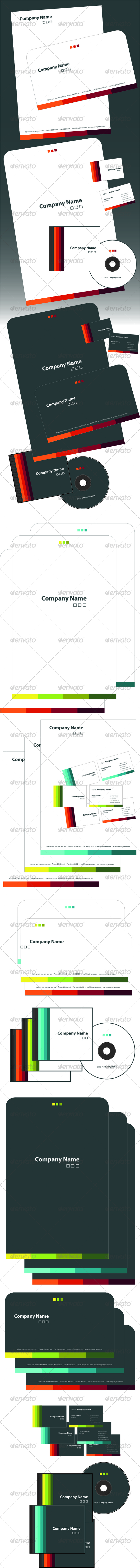 GRADIENT stationery preview - Stationery Print Templates