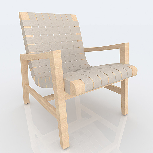Modern Risom Chair - 3Docean 19260258
