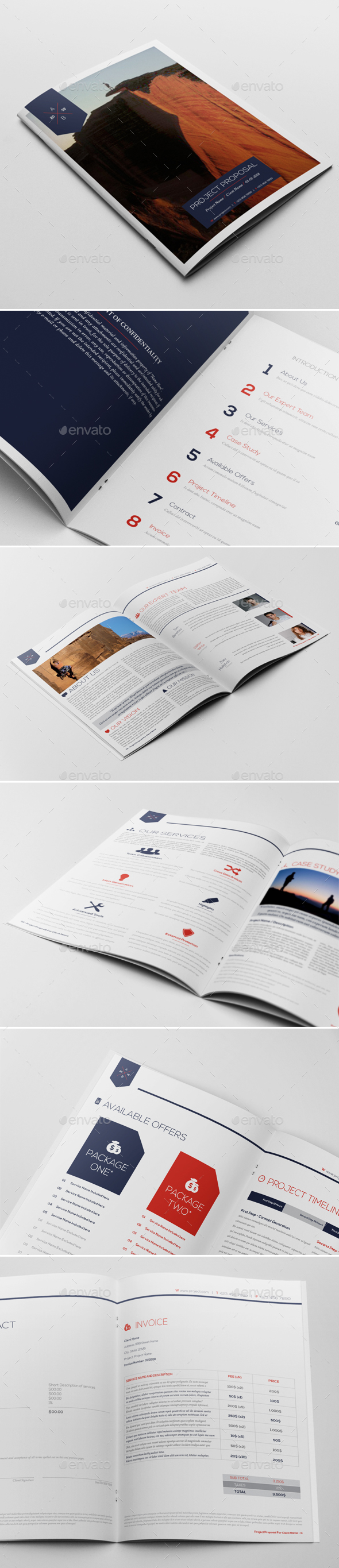 Modern Proposal Contract and Invoice - Proposals & Invoices Stationery