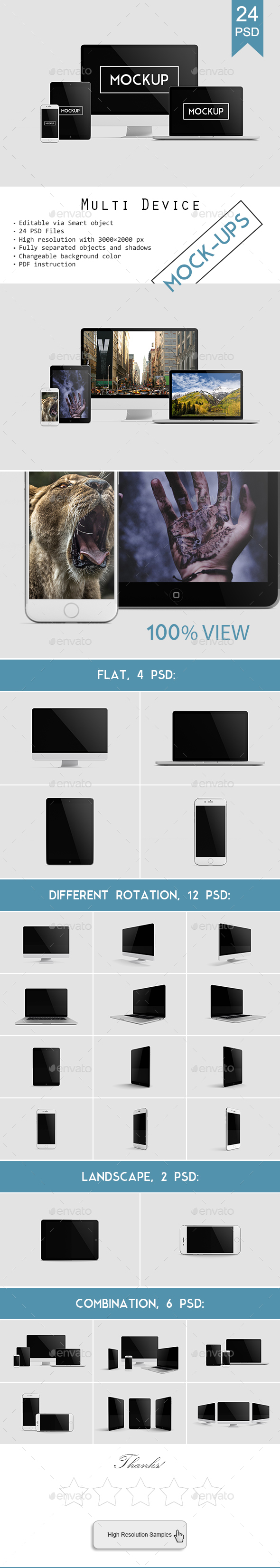 Multi Devices Responsive Website Mockup Vol. 2