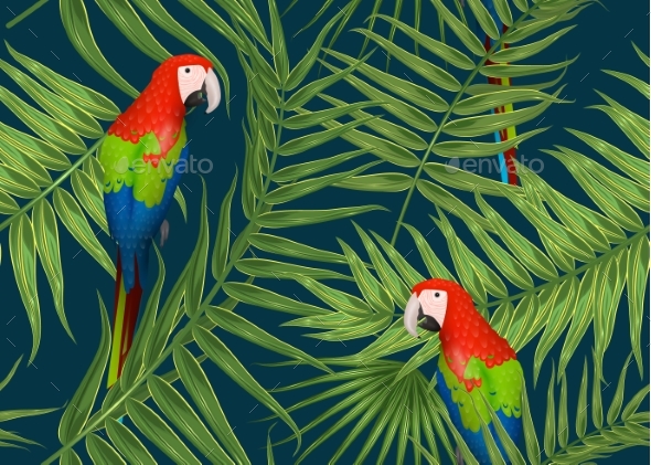 Seamless Tropical Pattern Exotic Background - Backgrounds Decorative