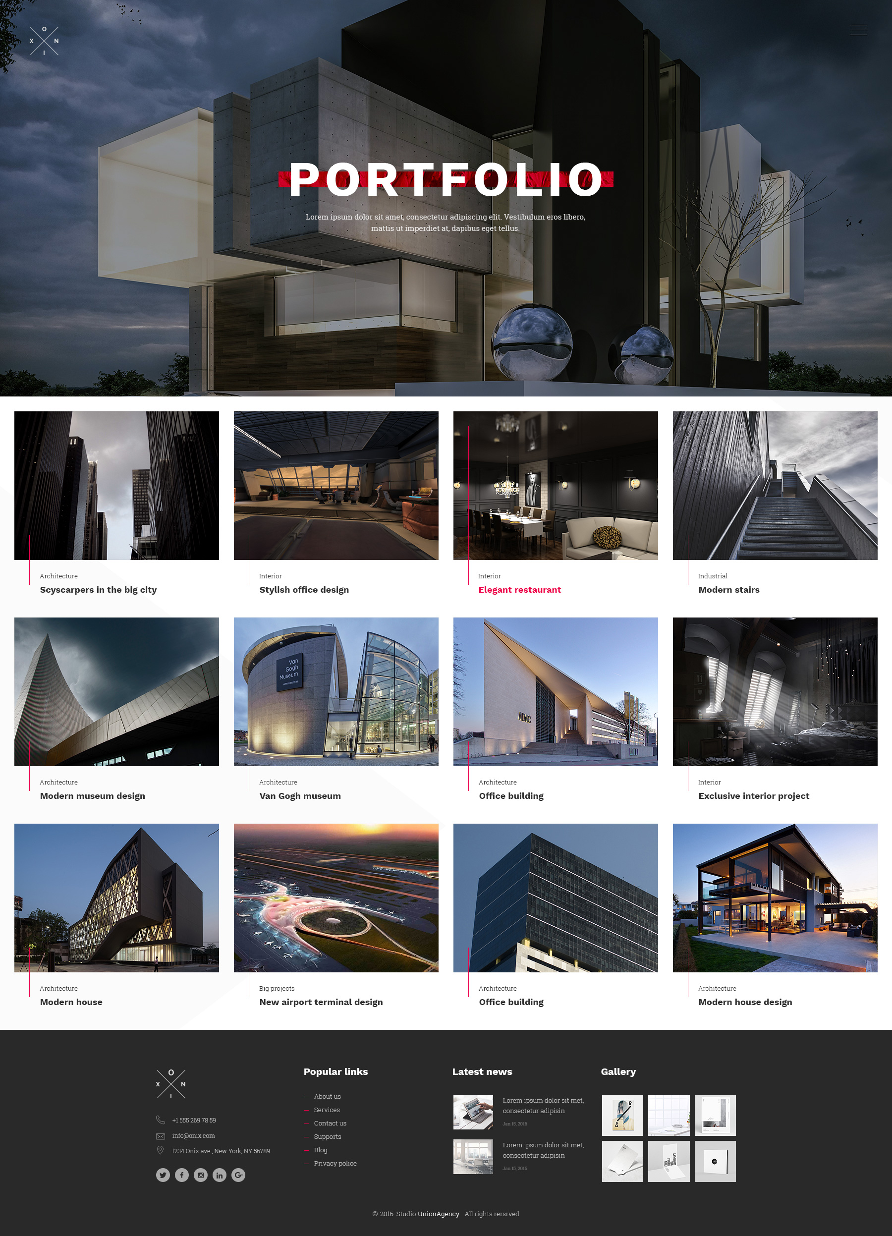 Architecture portfolio psd template