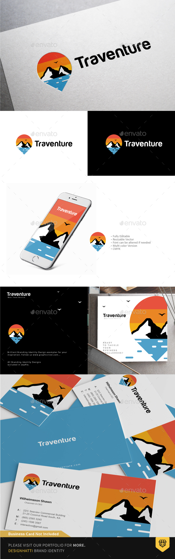 Travel Pin Logo - Nature Logo Templates