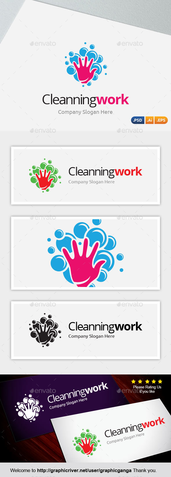 Cleanning Work - Abstract Logo Templates