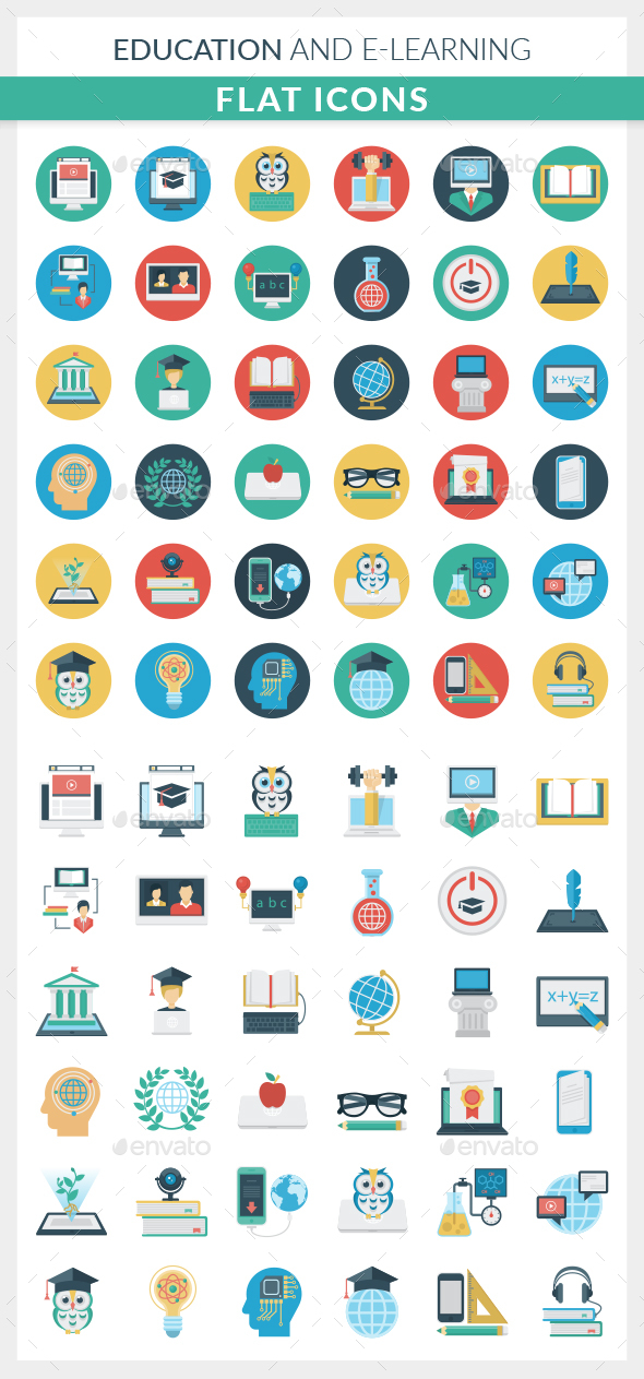Education and E-learning Icons - Web Icons