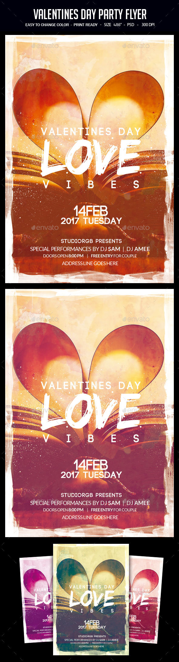 Valentines Day Flyer - Clubs & Parties Events