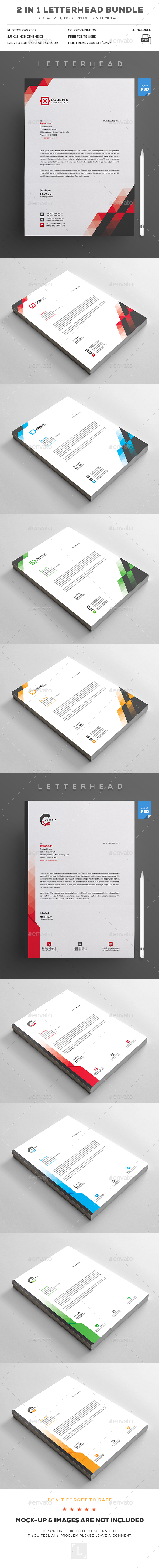 Letterhead Bundle - Stationery Print Templates
