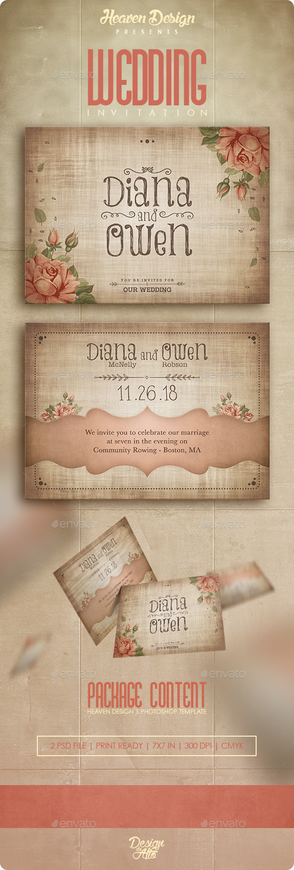 Wedding Roses | Invitation