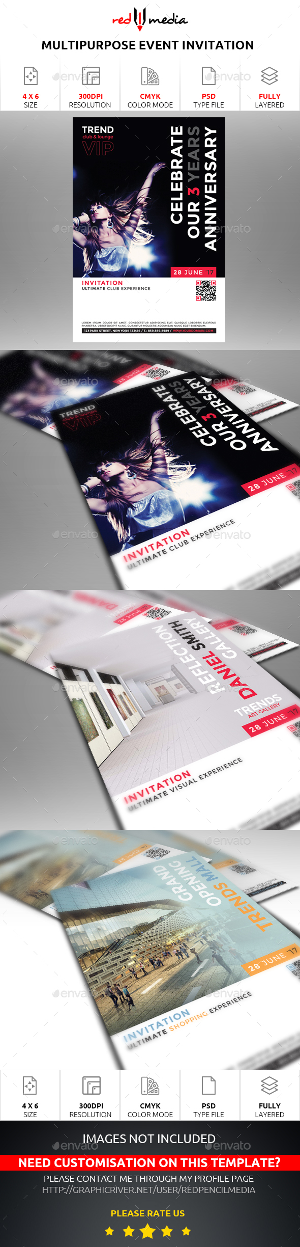 Multipurpose Event Invitation - Invitations Cards & Invites