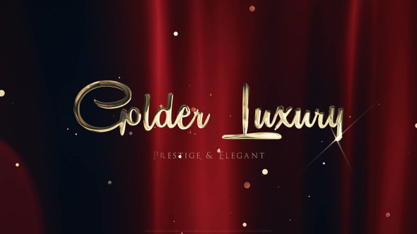 Golden Luxury Red Carpet Titles Video Displays template preview