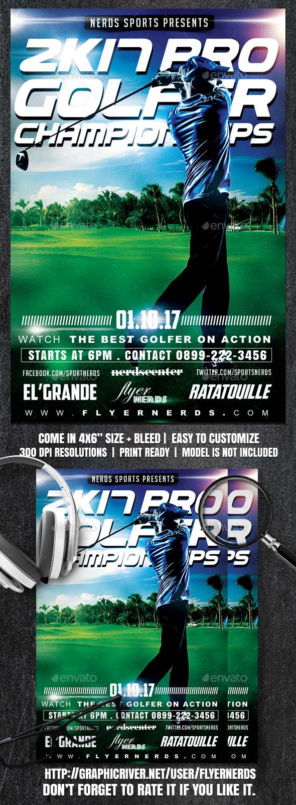 Golf Cup 2K17 Tournament Sports Flyer - Sports Events