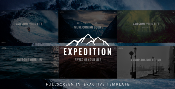 Expedition Fullscreen Interactive Template by on3-step