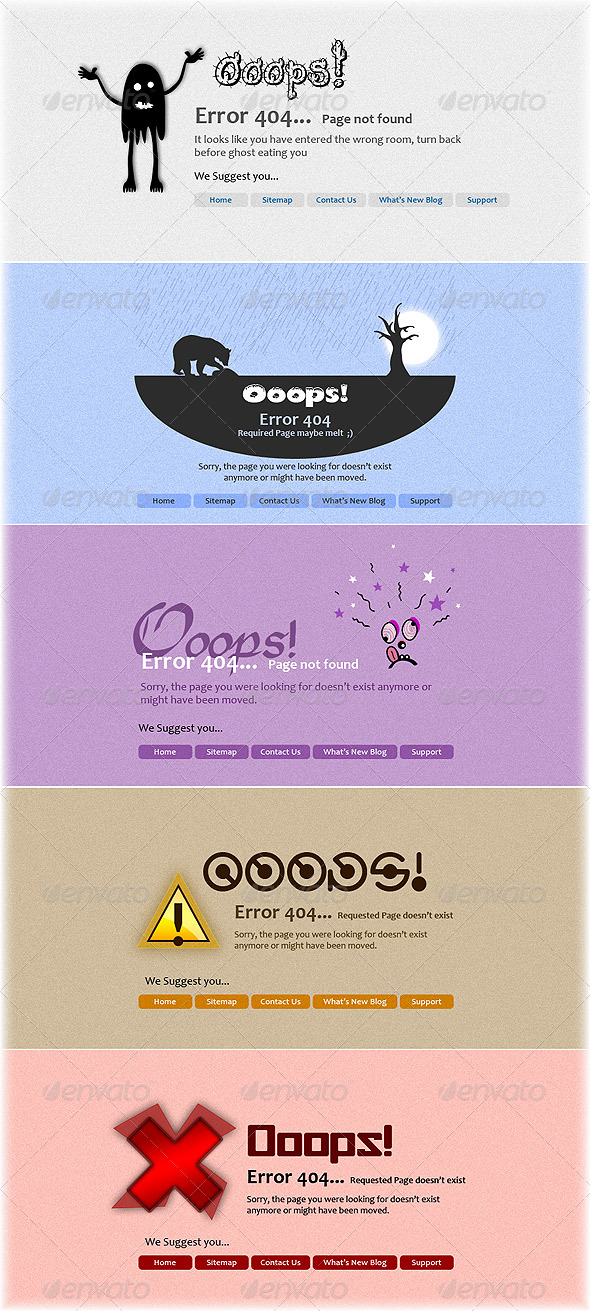 404 error page - 404 Pages Web Elements