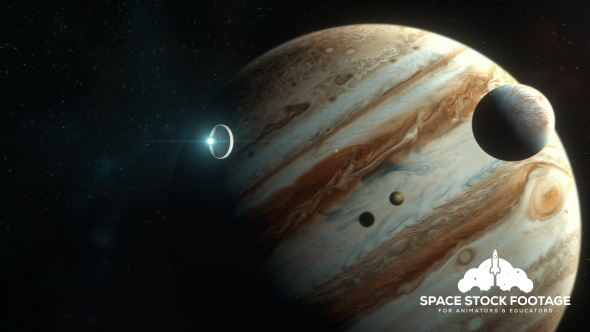 Spaceship Approaching Jupiter, Motion Graphics | VideoHive