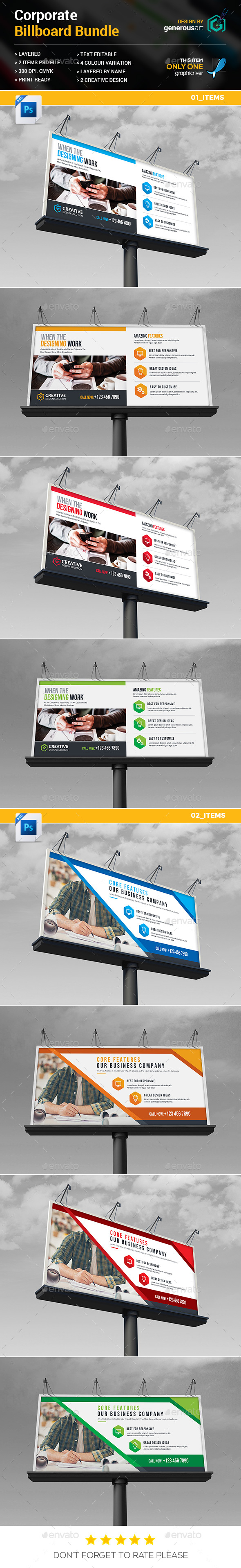Billboard Template 2 in 1 - Signage Print Templates