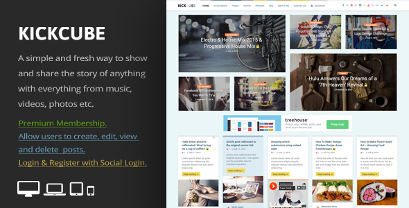 KICKCUBE - Membership & User Content Sharing Theme - Miscellaneous WordPress