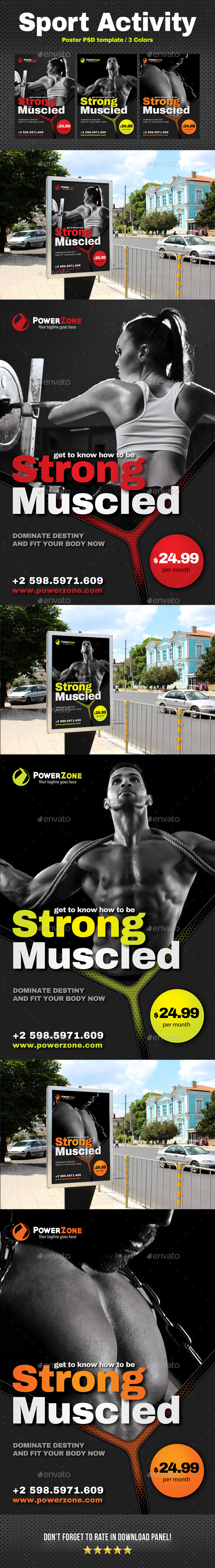 Sport Activity Poster Template V25 - Signage Print Templates