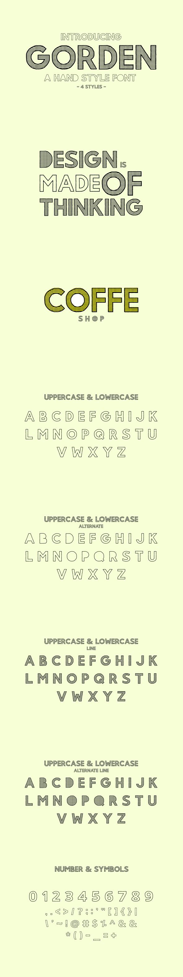 Gorden | A Hand Style Font - Hand-writing Script