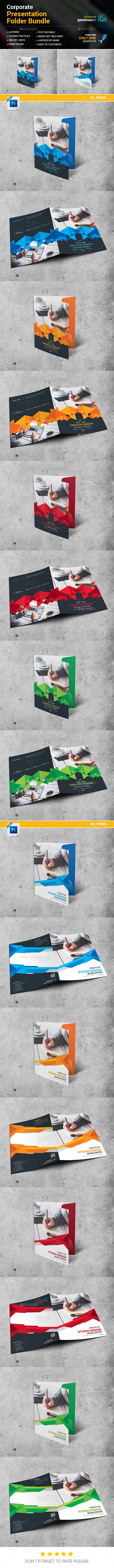 Presentation Folder Bundle 2 in 1 - Stationery Print Templates