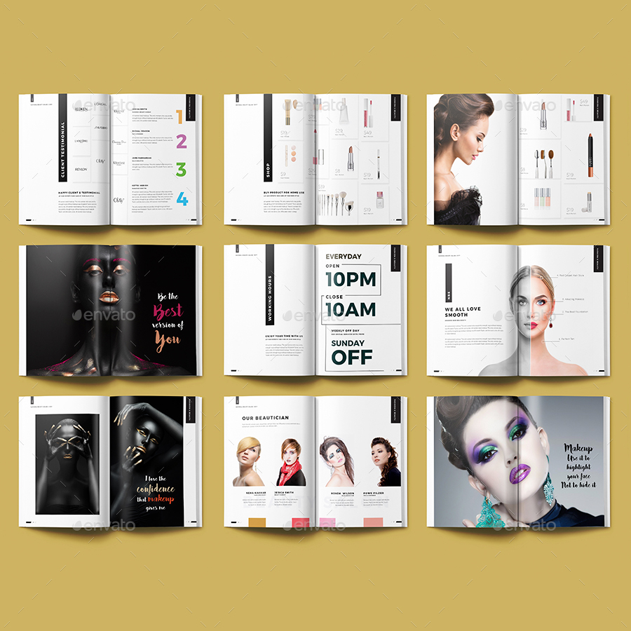 Natural Beauty Salon Magazine by Graphspace | GraphicRiver