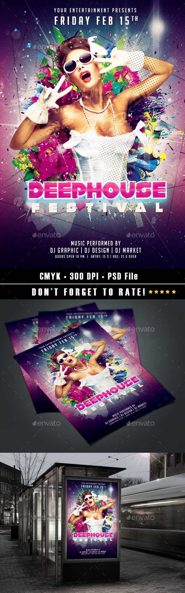 Deephouse Festival Flyer - Events Flyers