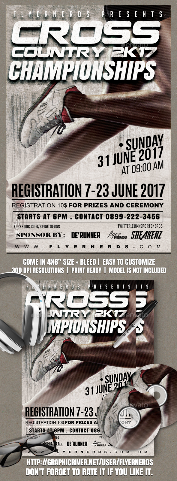 Cross Country 2K17 Championships Sports Flyer - Sports Events