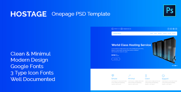 Hostage Hosting PSD - ThemeForest 19267810