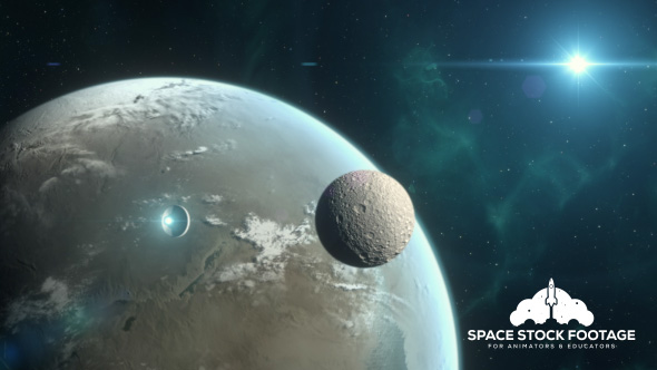Spaceship Approaching Exoplanet